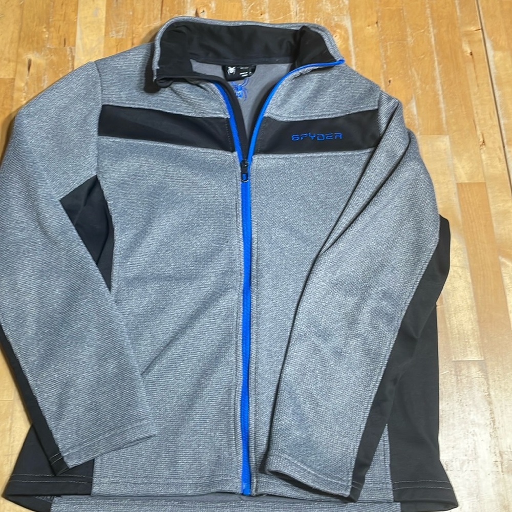 Boys big kid spyder full zip sweater jacket